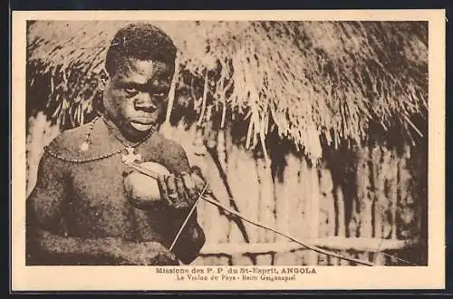 AK Missions des P. P. du St-Esprit, Afrikaner beim Geigenspiel