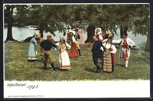 AK Schweden beim Tanz