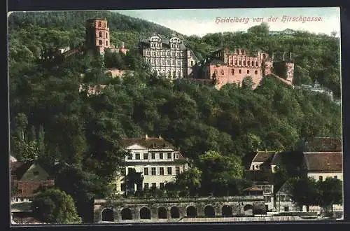 AK Heidelberg, Blick auf die Burg