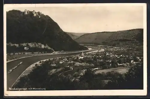 AK Neckargerach, Gesamtansicht mit Minneburg