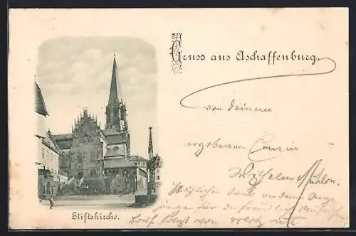 AK Aschaffenburg, Partie der Stiftskirche