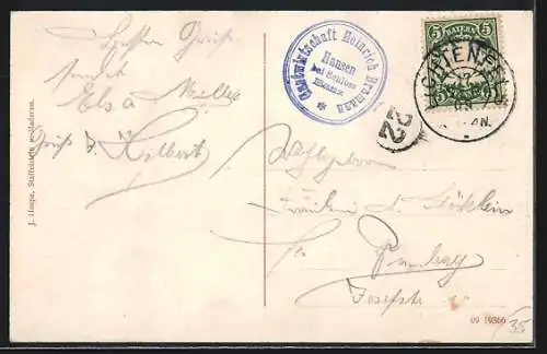 AK Hausen / Mainthal, Ortspartie am Wasser