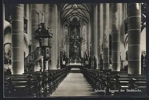 AK Iphofen, Innenansicht der Stadtkirche