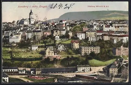 AK Annaberg / Erzgebirge, Ortsansicht aus der Vogelschau
