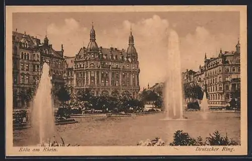 AK Köln-Neustadt, Deutscher Ring, Wasserfontaine