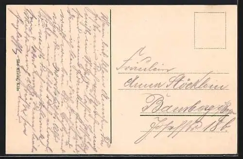 AK Köln-Neustadt, Deutscher Ring mit Springbrunnen