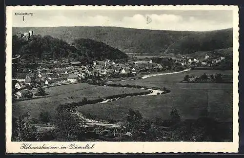 AK Helmarshausen im Diemeltal, Ortsansicht aus der Vogelschau
