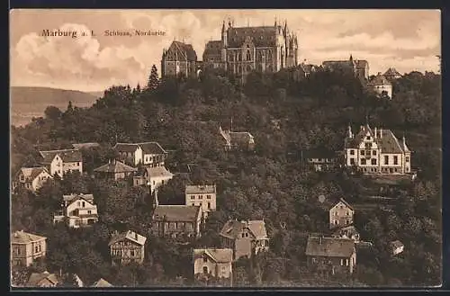 AK Marburg a. I., Nordseite des Schlosses