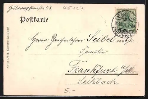 AK Essen a. d. Ruhr, Partie aus dem Stadtgarten