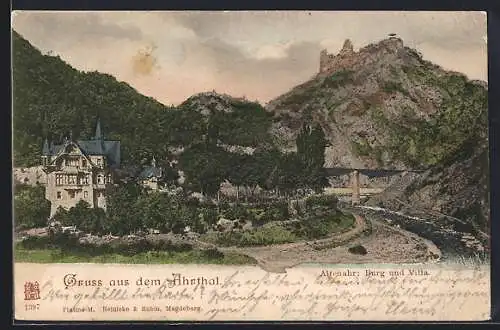 AK Altenahr /Ahrthal, Burg und Villa