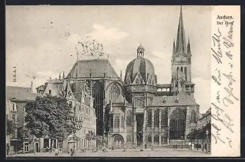 AK Aachen, Blick auf den Dom