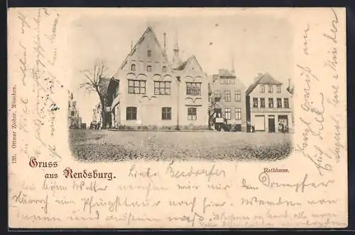 AK Rendsburg, Blick auf das Rathaus