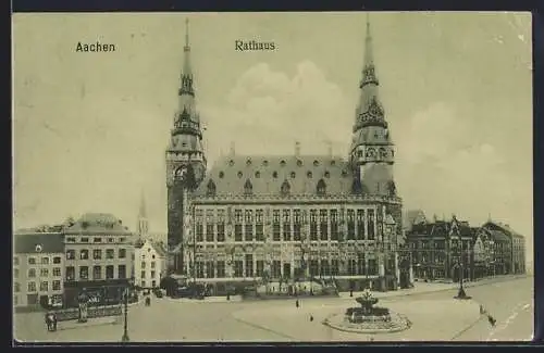 AK Aachen, Rathaus, Aussenansicht