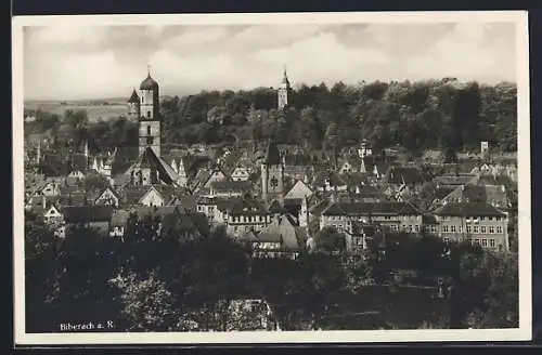AK Biberach a. R., Teilansicht mit Kirche