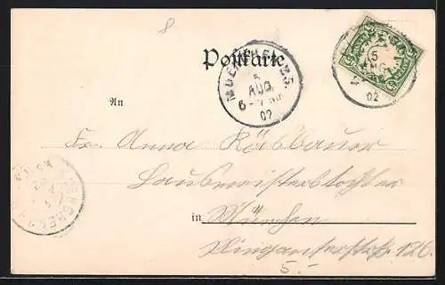 AK Maria Eich, Strassenpartie mit Kirche