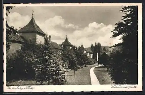 AK Weissenburg / Bayern, Stadtmauerpartie