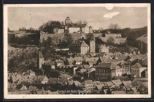 AK Kronach, Ortsansicht mit Veste Rosenberg