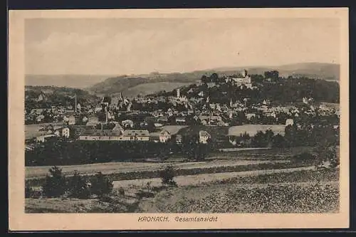 AK Kronach, Ortsansicht mit Veste Rosenberg