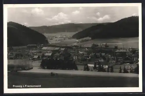AK Pressig im Frankenwald, Totalansicht des Ortes
