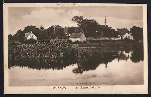 AK Schleswig, St. Johanniskloster vom Wasser aus
