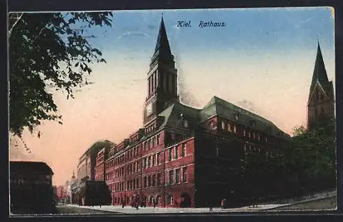 AK Kiel, Strassenpartie am Rathaus