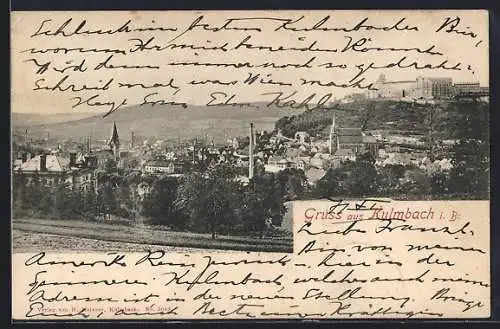 AK Kulmbach i. B., Teilansicht mit Kirche