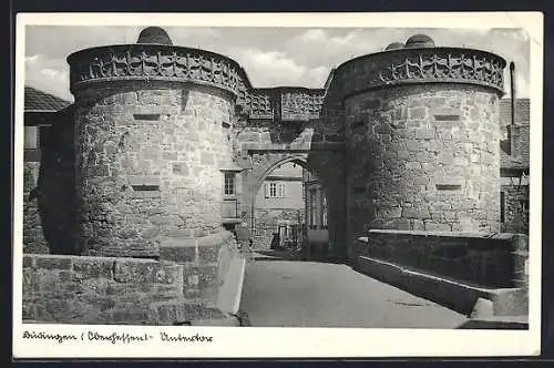 AK Büdingen /Oberhessen, Brücke zum Untertor