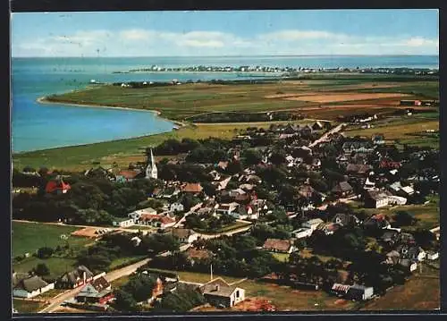 AK Nebel /Amrum, Ortsansicht vom Flugzeug aus