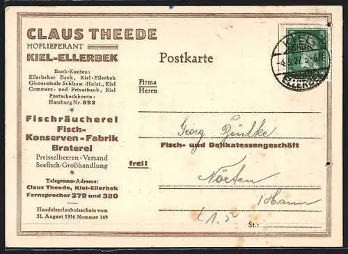 AK Kiel-Ellerbek, Fischräucherei Claus Theede