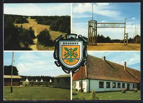 AK Eggebek /Krs. Schleswig-Flensburg, Gasthaus, Tor, Ortspartie