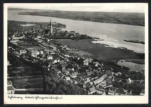 AK Schleswig, Totalansicht, Fliegeraufnahme