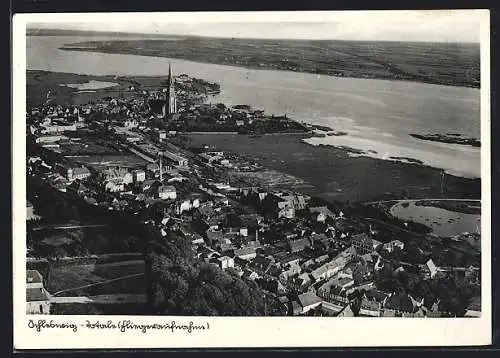 AK Schleswig, Totalansicht, Fliegeraufnahme