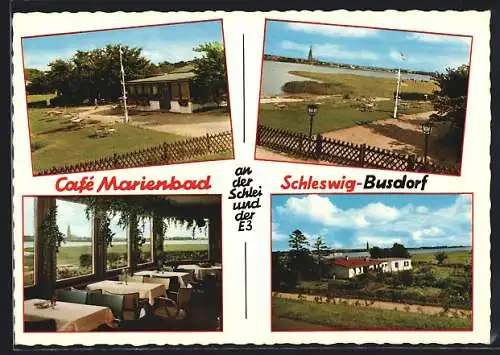 AK Schleswig-Busdorf, Café Marienbad, Bes. Geschwister Junge