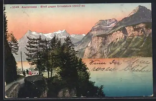 AK Axenstrasse, Blick gegen den Urirotstock