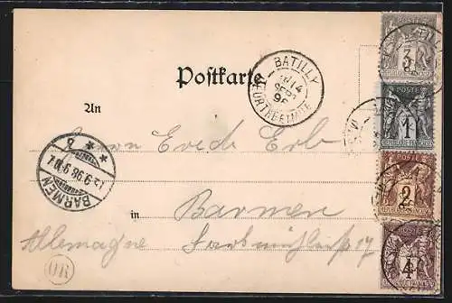 Lithographie St. Privat, Kais. Augusta Garde-Gren-Regt, Garde-Korps, 4. Garde-Regmt.