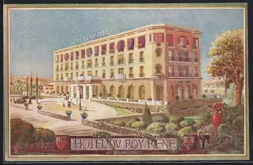 AK Aix-en-Provence, Hôtel du Roy René avec jardin et allée circulaire