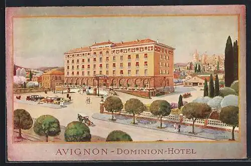 AK Avignon, Dominion-Hotel mit Zufahrt und Umgebung