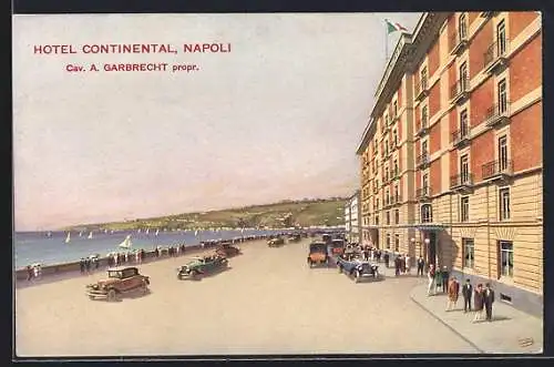 Künstler-AK Napoli, Hotel Continental, Cav. A. Garbrecht propr.