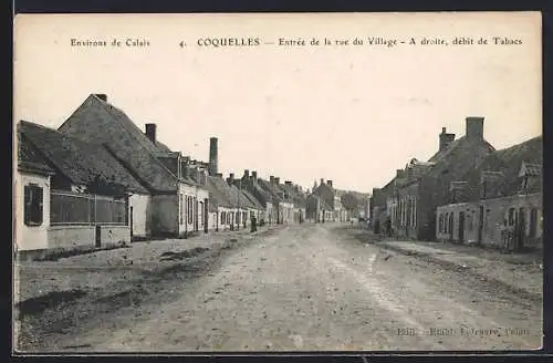 AK Coquelles, Entrée de la rue du Village