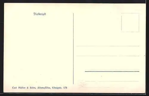 AK Hellesylt, Ortsansicht mit Bergpanorama