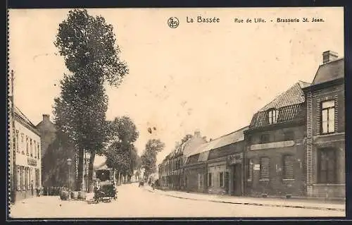 AK La Bassee, Rue de Lille, Basserie Saint-Jean