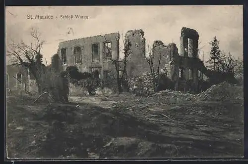 AK St.Maurice, Ruine Schloss Warcq
