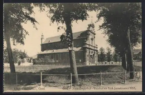 AK Gent, Klein Begijnhof, Voorhot en Kerk
