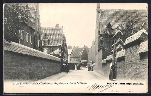 AK Mont-Saint-Amand /Gand, Béguinage, Rue de la Croix