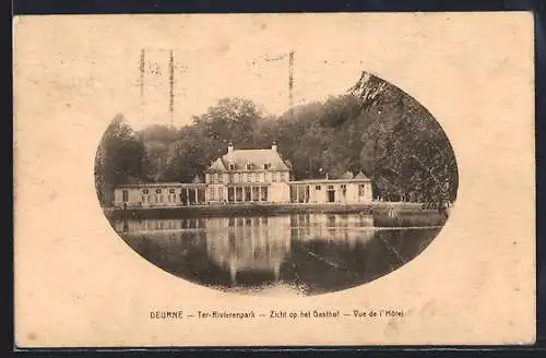 AK Deurne, Ter-Rivierenhof, vue du restaurant, Zicht op het Gasthof