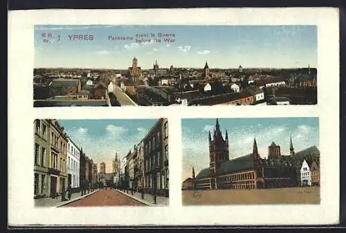 AK Ypres, Panorama avant la Guerre