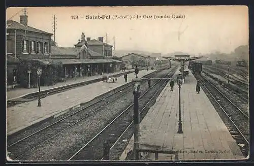 AK Saint-Pel, La Gare, Vue des Quais