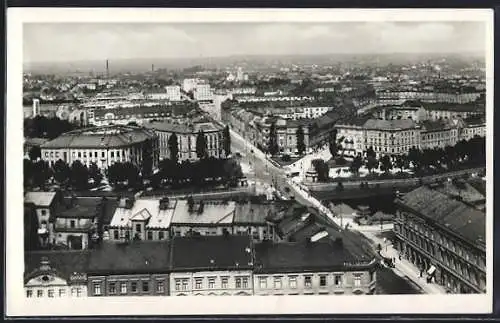 AK Königgrätz / Hradec Kralove, Panorama aus der Vogelschau