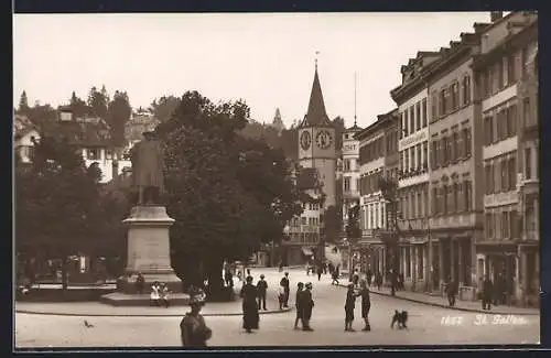 AK St. Gallen, Partie am Denkmal