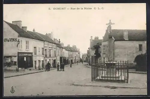 AK Domont, Rue de la Mairie, Ortspartie